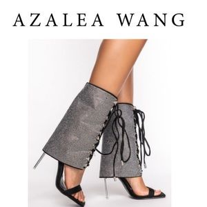 AZALEA WANG Sheana Cuff Stiletto Glam Sparkle WhimsyGoth Edgy High Heel Sandal 8